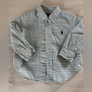 Ralph Lauren Kids Checkered Shirt - Blue and White